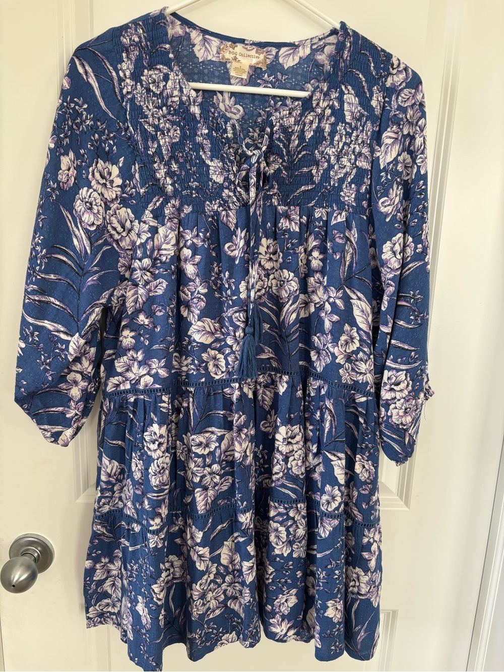 B.O.G Collective Blue Floral Babydoll Dress